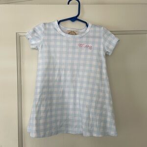 Checkered Polly Play Dress embroidered with “Mary”